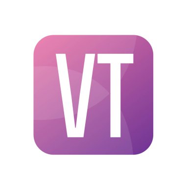 Basit Biçimli VT Harf Logo Tasarımı