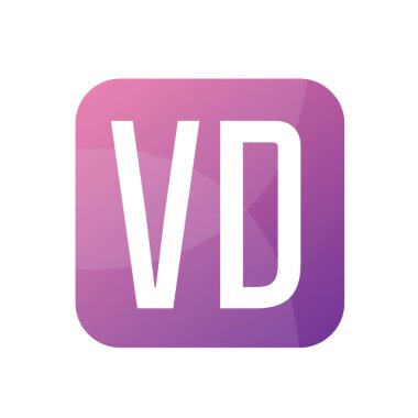 VD Harf Logosu Tasarımı Basit Biçimli