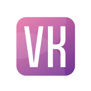 VK Harf Logo Tasarımı Basit Biçimli