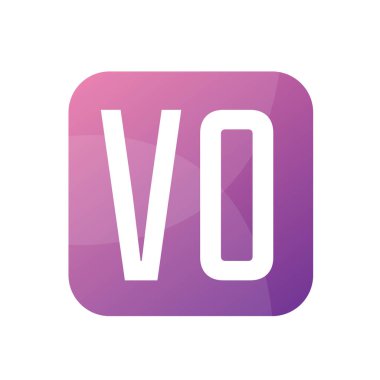 VO Harf Logo Tasarımı Basit Biçimli