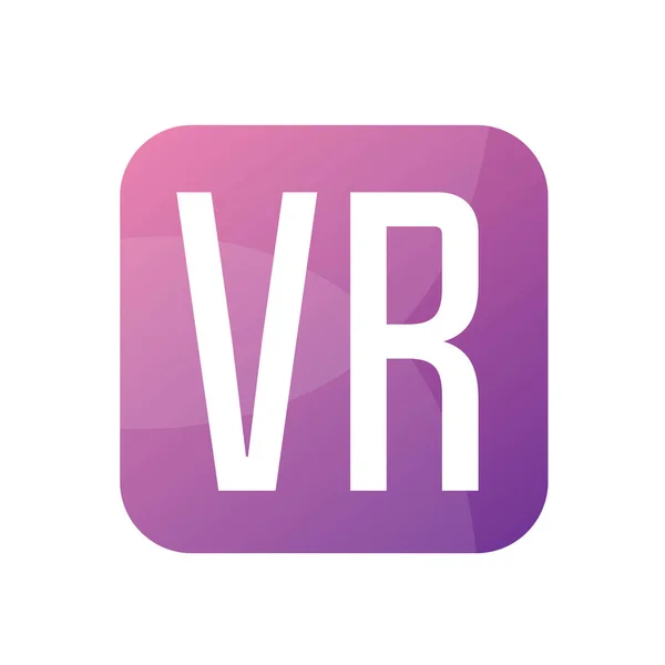 VR Harf Logo Tasarımı Basit Biçimli