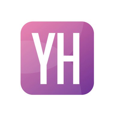 Basit Biçimli YH Harf Logosu Tasarımı