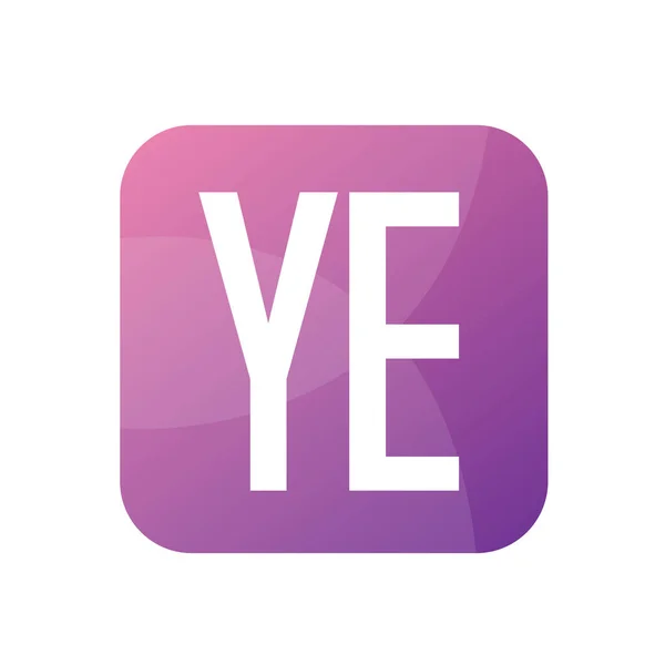Basit Biçimli YE Harf Logosu Tasarımı