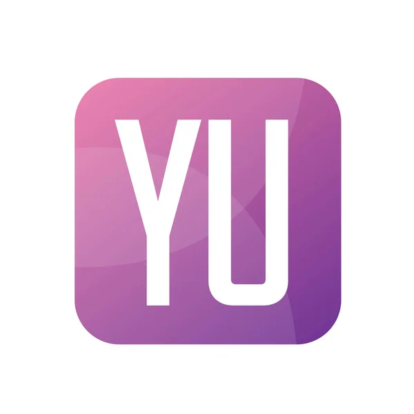 Yu字母标志设计简约风格 — 图库矢量图片