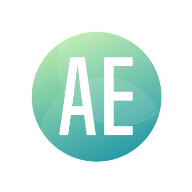 AE Letter Logo Tasarımı Basit Biçimli