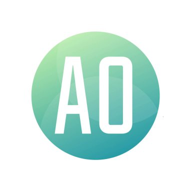AO Harf Logosu Tasarımı Basit Biçimli
