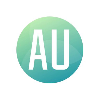 Basit Biçimli AU Harf Logosu Tasarımı