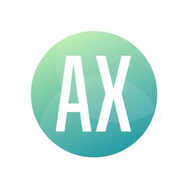 Basit Biçimli AX Harfli Logo Tasarımı