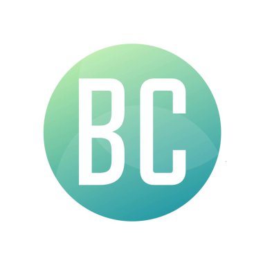 BC Harf Logosu Tasarımı Basit Biçimli