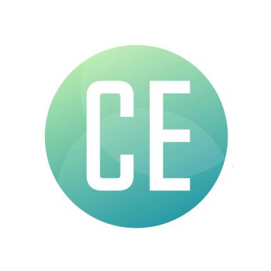 CE Harf Logosu Tasarımı Basit Biçimli