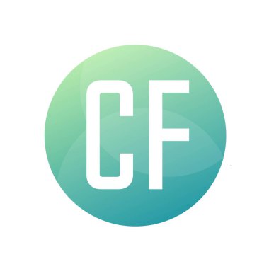 Basit Biçimli CF Harf Logo Tasarımı