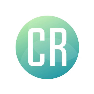 Basit Biçimli CR Harf Logo Tasarımı