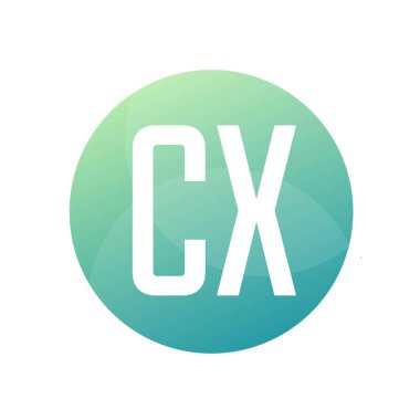 Basit Biçimli CX Harf Logo Tasarımı