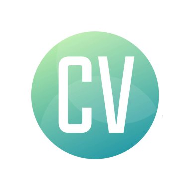 Basit Biçimli CV Harf Logosu Tasarımı