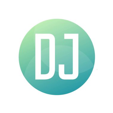 DJ Harf Logo Tasarımı Basit Biçimli