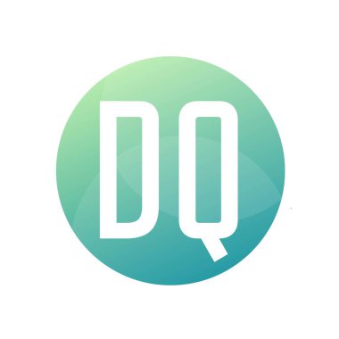 DQ Harf Logo Tasarımı Basit Biçimli