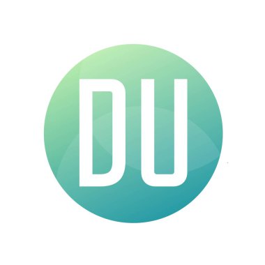 DU Letter Logo Tasarımı Basit Biçimli