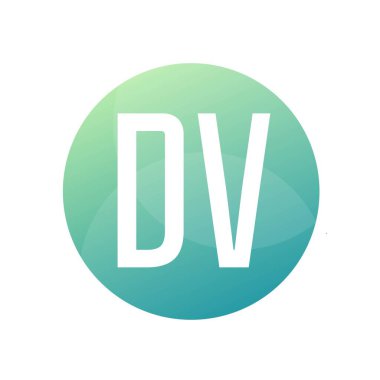 DV Harf Logo Tasarımı Basit Biçimli