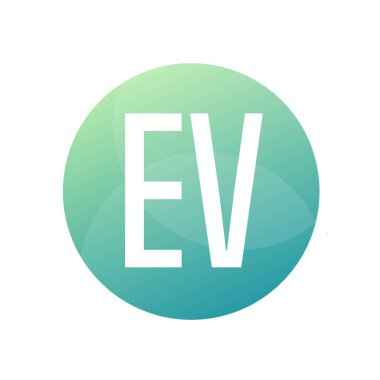 Basit Biçimli EV Harf Logosu Tasarımı