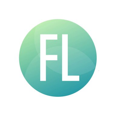 Basit Biçimli FL Harf Logo Tasarımı