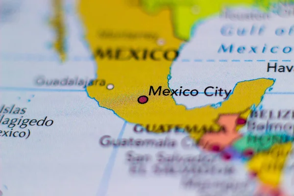 Ciudad México Capital Ciudad Más Grande México Mapa Geográfico — Foto de Stock