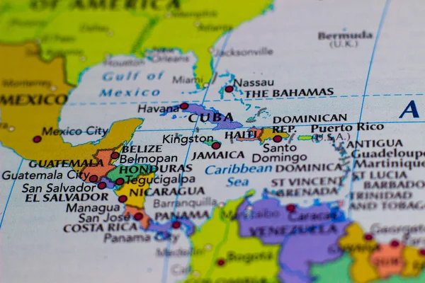 Kingston Capital Ciudad Más Grande Jamaica Mapa Geográfico — Foto de Stock