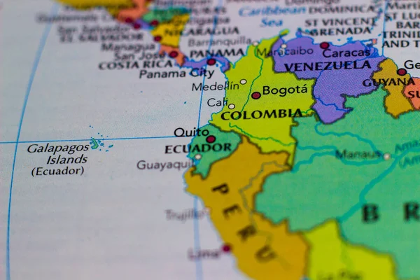 Quito Capital Ecuador Mapa Geográfico — Foto de Stock