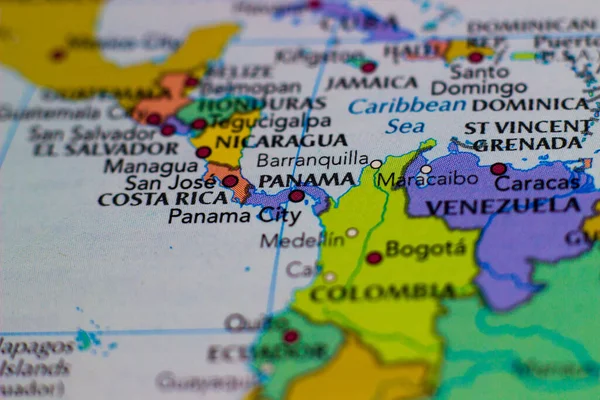 Ciudad Panamá Capital Ciudad Más Grande Panamá Mapa Geográfico — Foto de Stock
