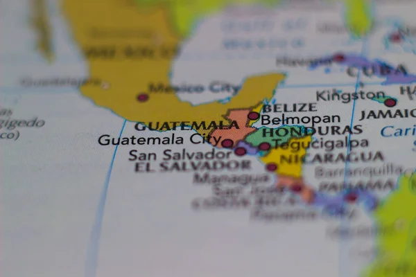 Ciudad Guatemala Capital Ciudad Más Grande Guatemala Mapa Geográfico — Foto de Stock