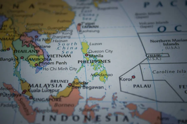 Philippines Political World Map — Stock Photo, Image