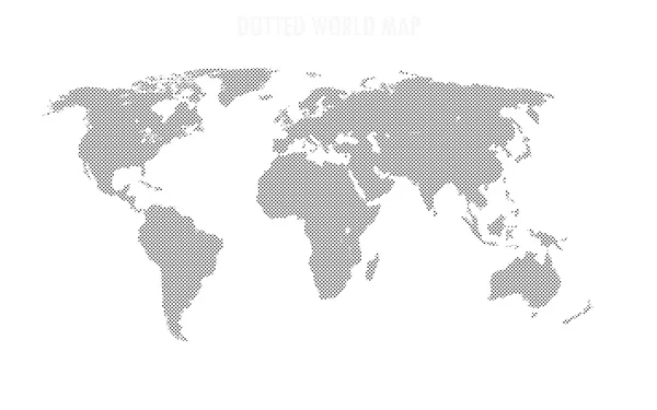 Världen kartform, fylld med cirklar mönster — Stock vektor