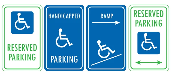 Handicapped reserved parking signs — Stock Vector