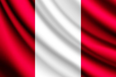 peru bayrağı sallayarak, vektör