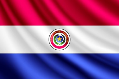 paraguay Cumhuriyeti bayrağı sallayarak, vektör