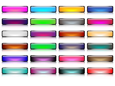 parlak düğmeler düzgün yansıma vektör,(part 2 ile)