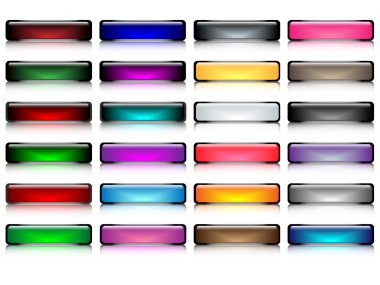 parlak düğmeler düzgün yansıma vektör, Bölüm 1 ile