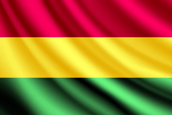 Bolivya'nın bayrağı sallayarak, vektör — Stok Vektör