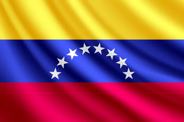 Waving flag of Venezuela, vector — Stock Vector