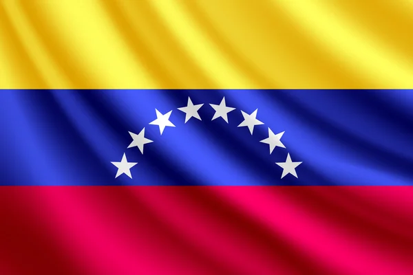 Wapperende vlag van venezuela, vector — Stockvector