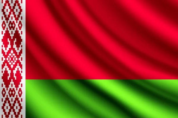 Waving flag of Belarus, vector — Stock Vector