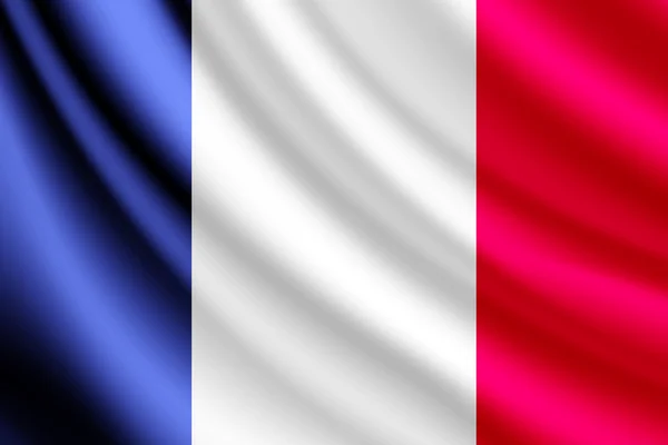 Ondeando la bandera de Francia, vector — Vector de stock