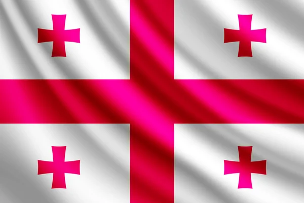 Macha flagą z Gruzji, wektor — Wektor stockowy