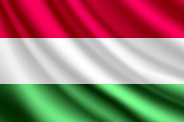 Waving flag of Hungary, vector — Stock Vector