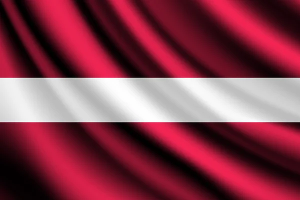 Waving flag of Latvia, vector — Stock Vector