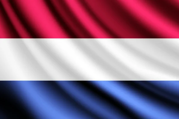 Drapeau ondulé des Pays-Bas, vecteur — Image vectorielle