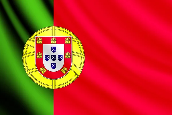 Κουνώντας τη σημαία της Πορτογαλίας, διάνυσμα — Διανυσματικό Αρχείο