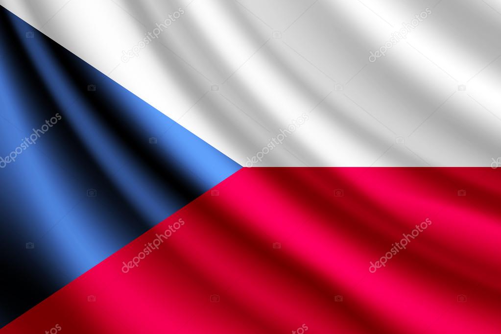 Download Waving flag of Czech Republic, vector — Stock Vector ...
