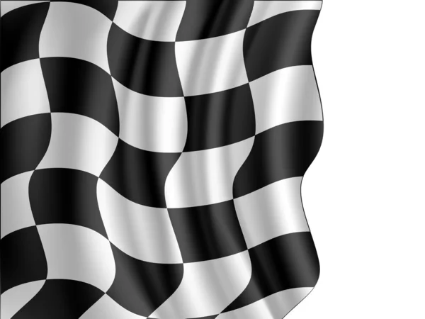 Racing checkered flag waving — Stock Vector
