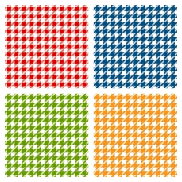 Checkered tablecloth seamless pattern — Stock Vector