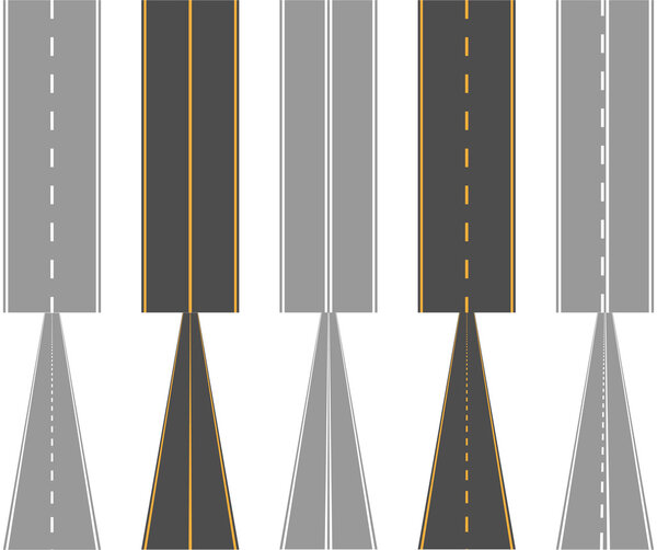 Asphalt roads, with traffic surface marking lines